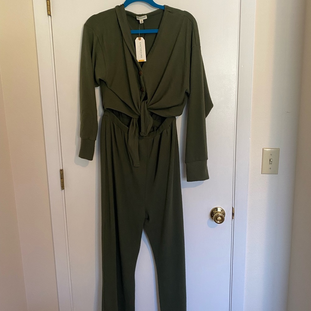 Earthbound Trading Co. - Jumpsuit - Green - Large